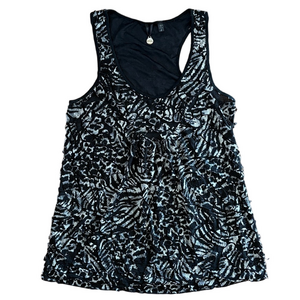 BKE Animal Print Women's Top Size Large Buckle